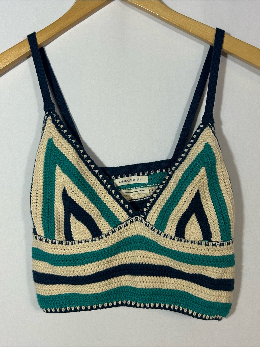 Urban Outfitters Crochet Tank Top Bralette Cropped Top Small Striped